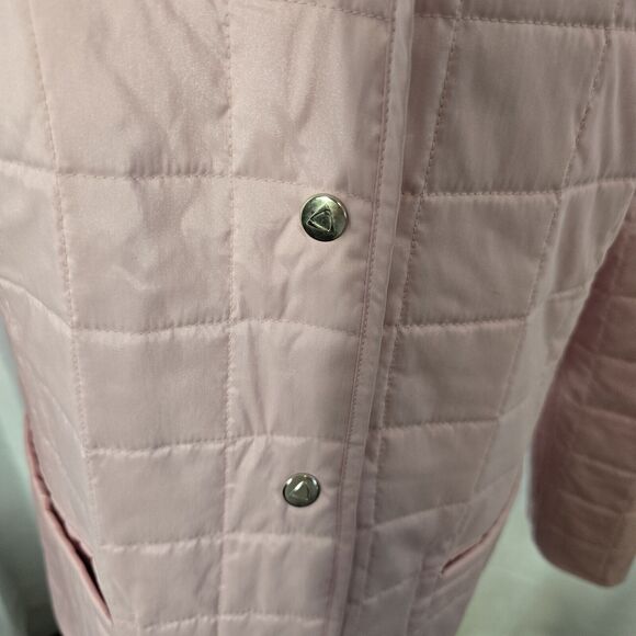 Liz Claiborne Reversible Quilted Coat Jacket Large Women Pink Paisley Lightweigt - Picture 9 of 11